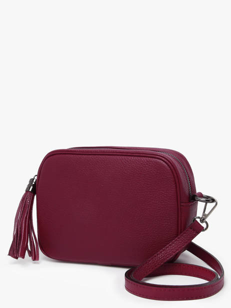 Cross Body Tas Caviar Leder Milano Rood caviar CA2006N ander zicht 1
